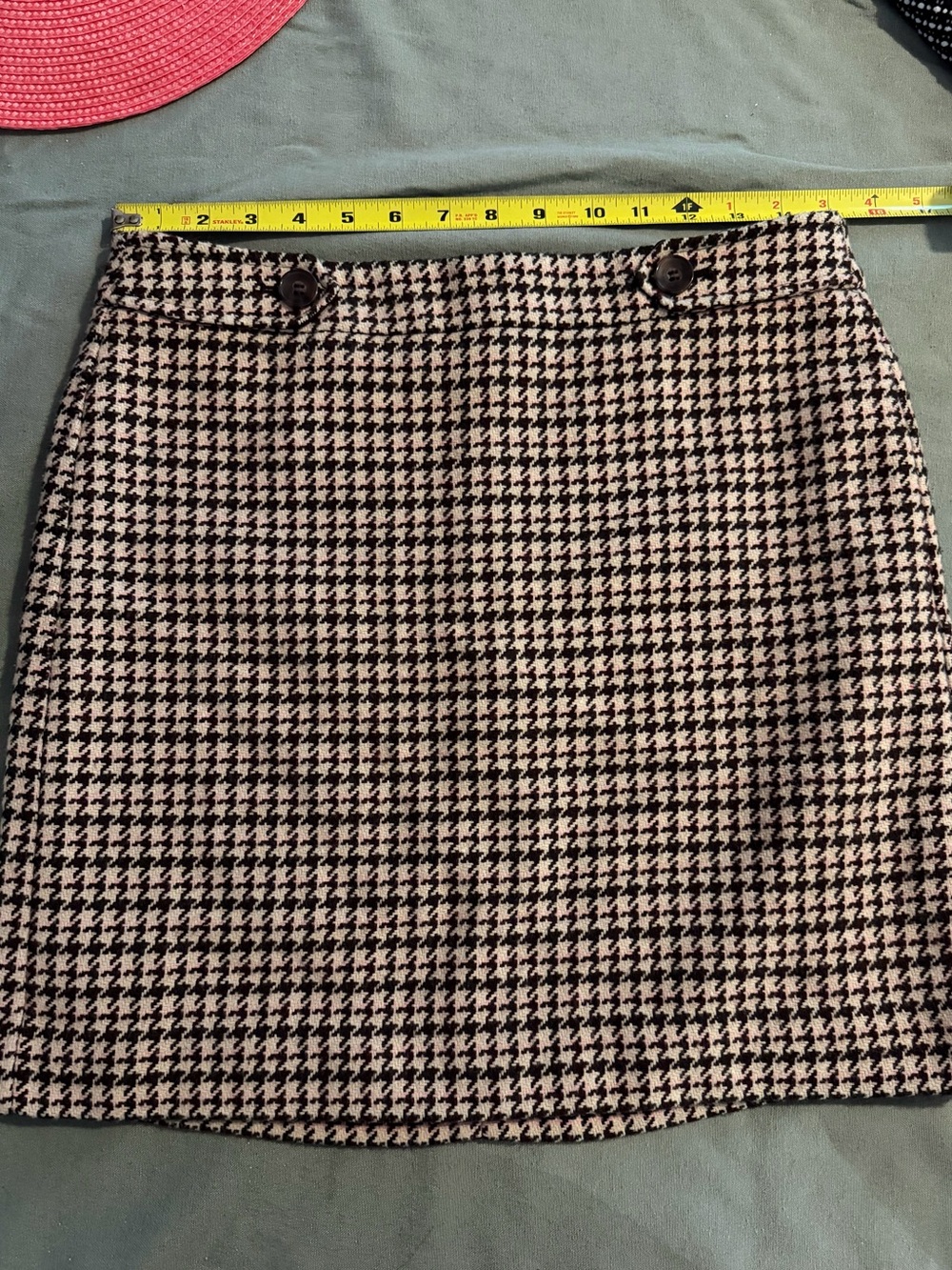 LOFT Houndstooth Mini Skirt - Black and Cream
